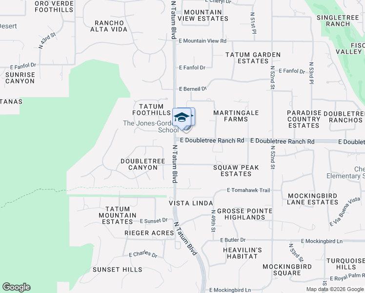 map of restaurants, bars, coffee shops, grocery stores, and more near 4802 East Horseshoe Road in Paradise Valley