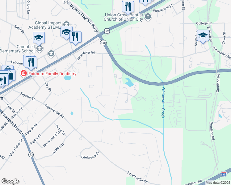 map of restaurants, bars, coffee shops, grocery stores, and more near 510 Parkway Road in Union City