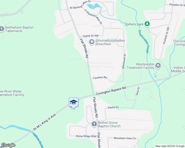 map of restaurants, bars, coffee shops, grocery stores, and more near 10 Malloy Court in Covington