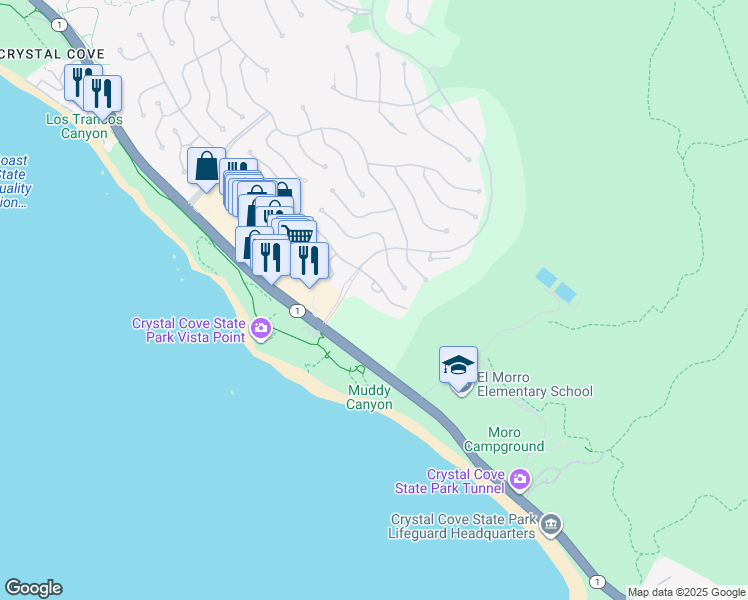 map of restaurants, bars, coffee shops, grocery stores, and more near 160 Sidney Bay Drive in Newport Beach
