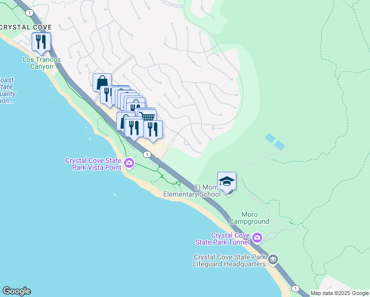 map of restaurants, bars, coffee shops, grocery stores, and more near 172 Sidney Bay Drive in Newport Beach