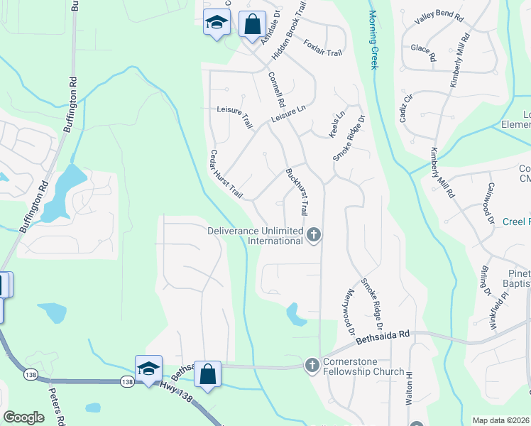 map of restaurants, bars, coffee shops, grocery stores, and more near 6545 Woodford Road in College Park
