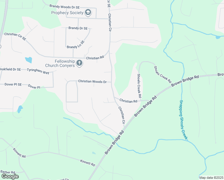 map of restaurants, bars, coffee shops, grocery stores, and more near 5 Christian Woods Drive in Conyers