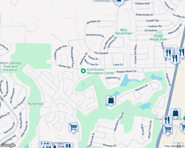 map of restaurants, bars, coffee shops, grocery stores, and more near 29151 Camino Alba in Murrieta
