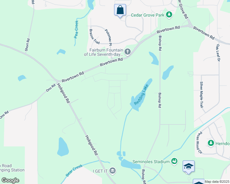 map of restaurants, bars, coffee shops, grocery stores, and more near 7759 Halifax Way in Fairburn