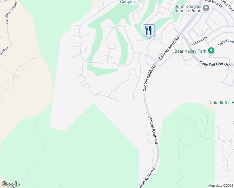 map of restaurants, bars, coffee shops, grocery stores, and more near 37964 Pinnacle Court in Murrieta