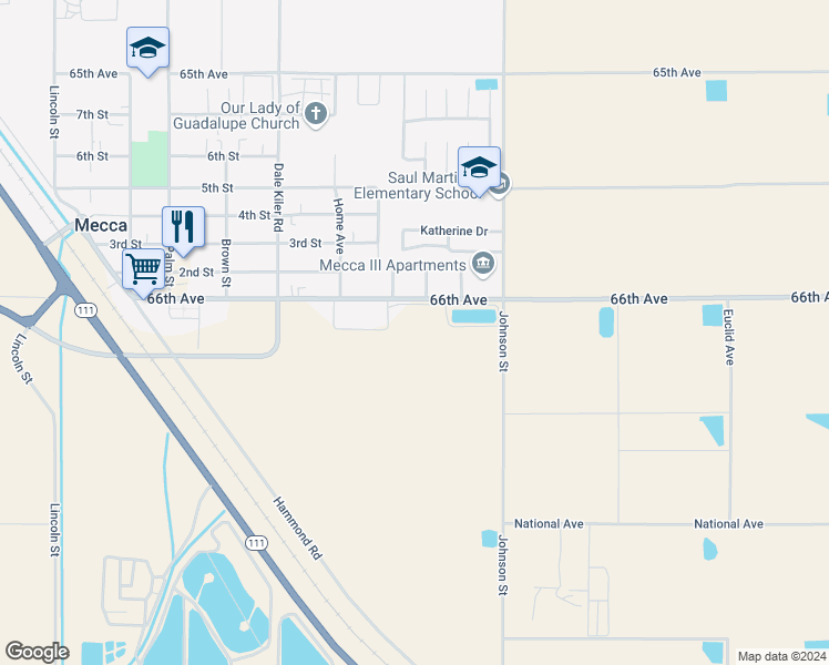 map of restaurants, bars, coffee shops, grocery stores, and more near in Mecca