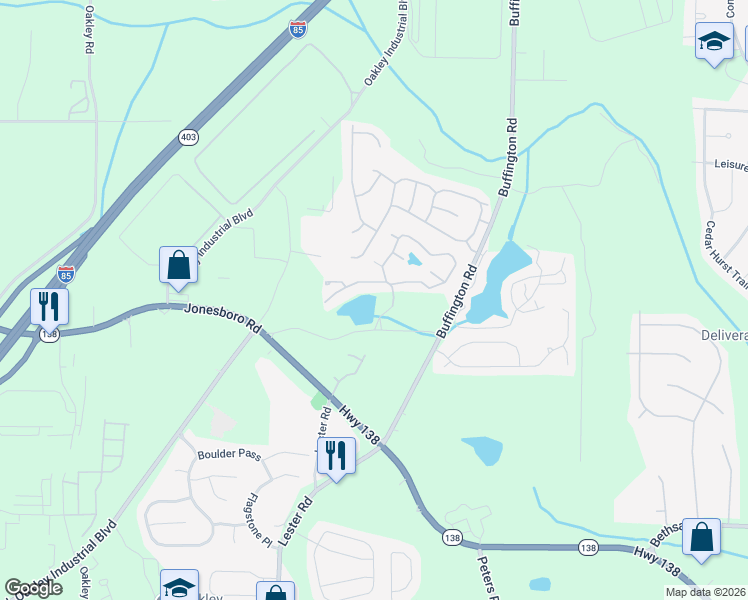 map of restaurants, bars, coffee shops, grocery stores, and more near 4050 Morgan Road in Union City