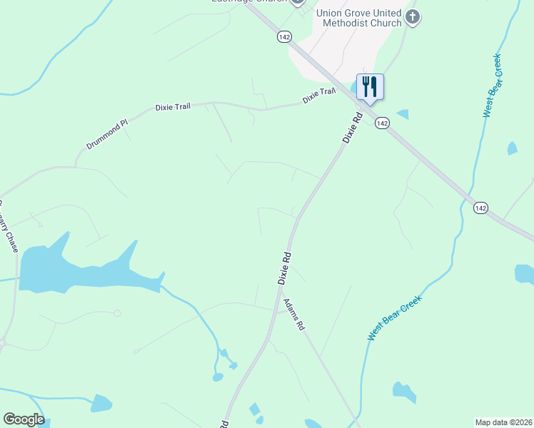 map of restaurants, bars, coffee shops, grocery stores, and more near 70 Hidden Forest Drive in Covington