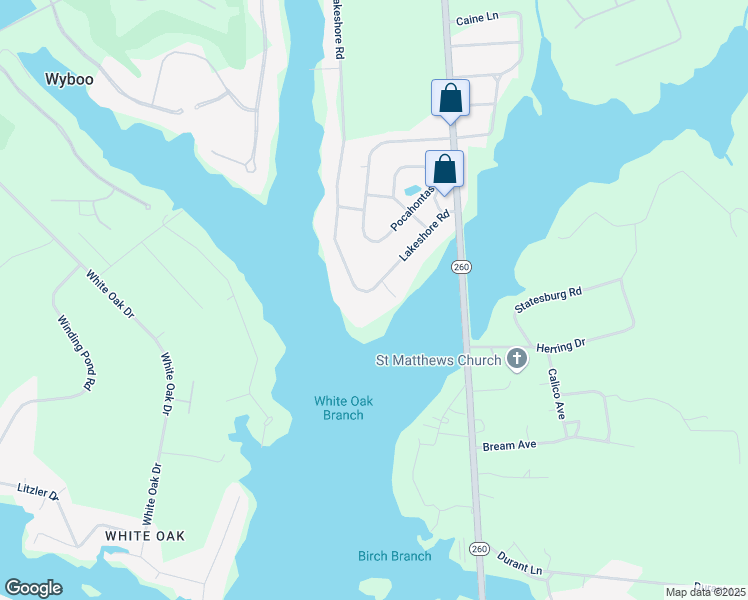 map of restaurants, bars, coffee shops, grocery stores, and more near 2050 Lakeshore Drive in Manning