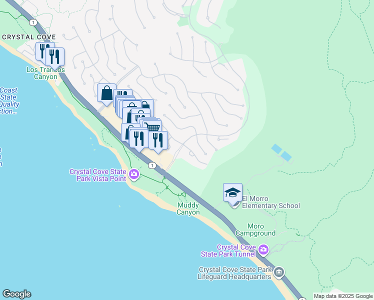 map of restaurants, bars, coffee shops, grocery stores, and more near 160 Sidney Bay Drive in Newport Beach