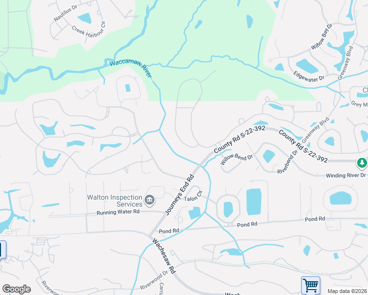 map of restaurants, bars, coffee shops, grocery stores, and more near 184 Highwood Circle in Murrells Inlet
