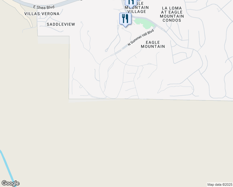 map of restaurants, bars, coffee shops, grocery stores, and more near 9016 North Longfeather in Fountain Hills