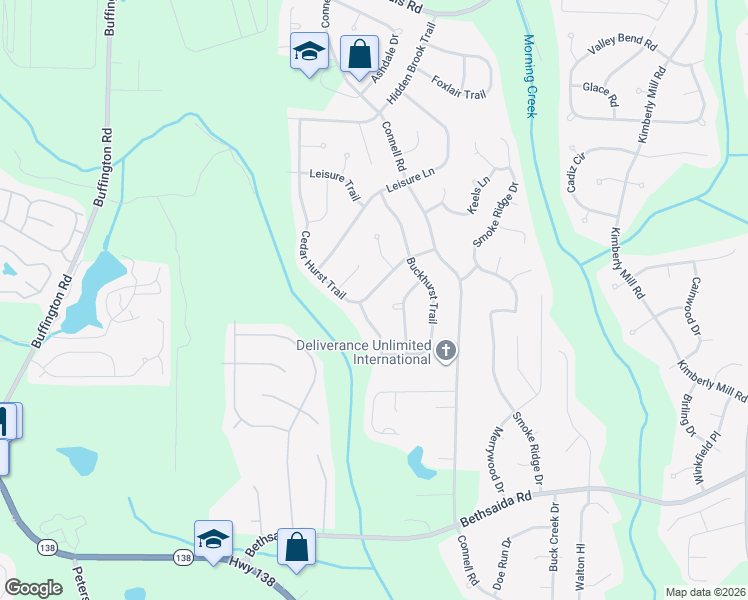 map of restaurants, bars, coffee shops, grocery stores, and more near 6665 Cedar Hurst Trail in College Park