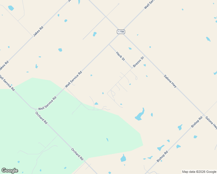 map of restaurants, bars, coffee shops, grocery stores, and more near 504 Brazos Street in Bowie