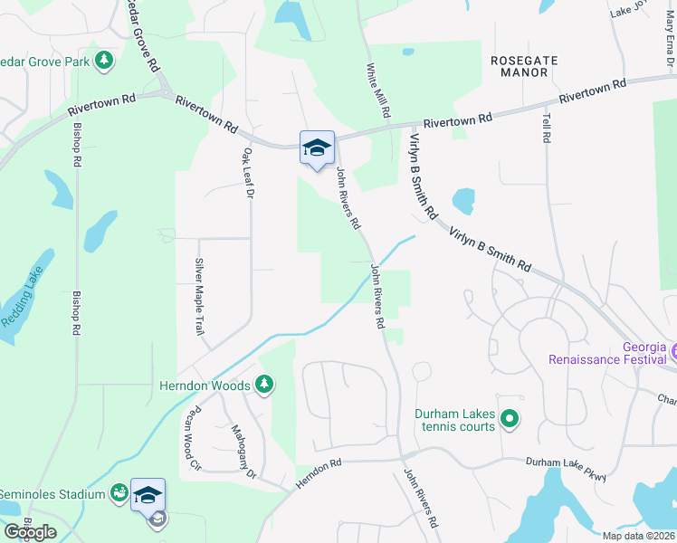 map of restaurants, bars, coffee shops, grocery stores, and more near 6915 John Rivers Road in Fairburn
