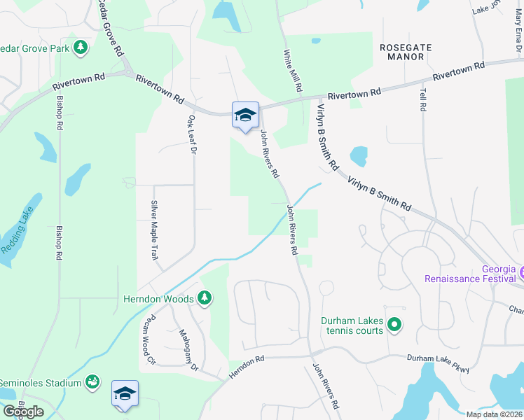 map of restaurants, bars, coffee shops, grocery stores, and more near 6915 John Rivers Road in Fairburn