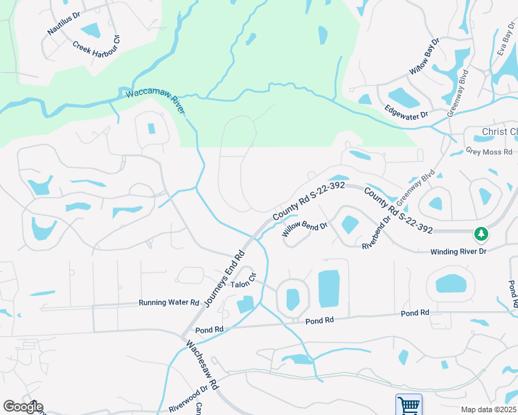 map of restaurants, bars, coffee shops, grocery stores, and more near 12 Highwood Circle in Murrells Inlet