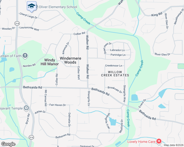map of restaurants, bars, coffee shops, grocery stores, and more near 1370 Koble Mill Lane in Riverdale