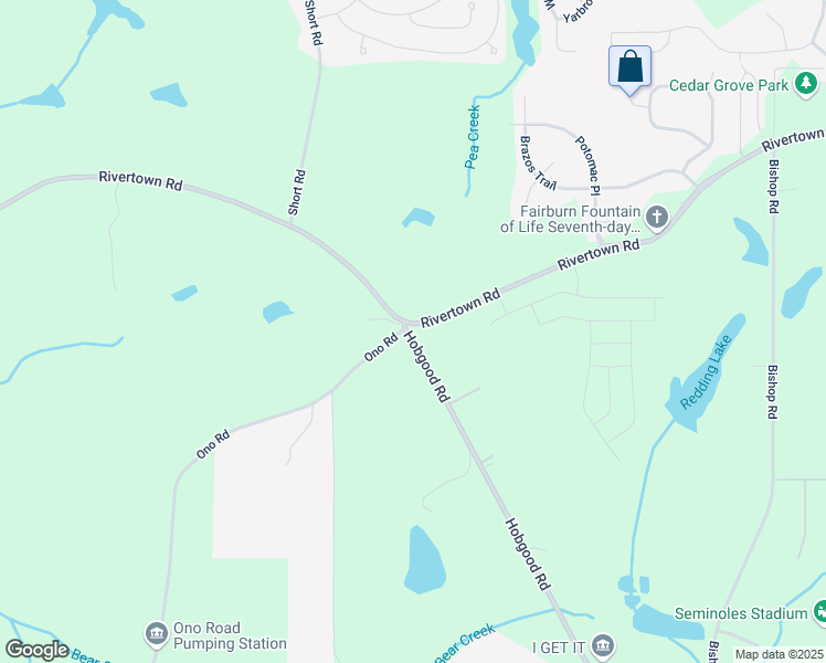map of restaurants, bars, coffee shops, grocery stores, and more near 7880 RiverTown Road in Fairburn
