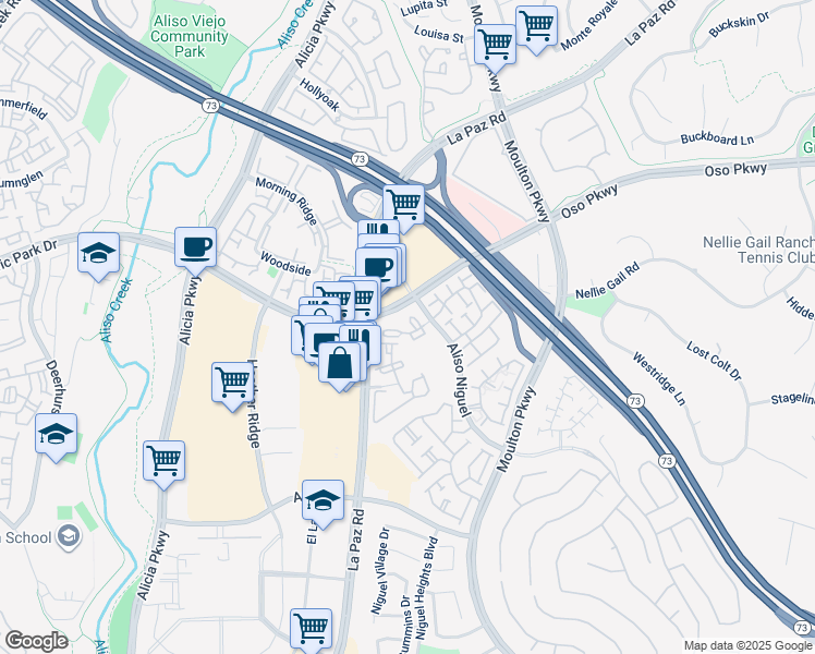map of restaurants, bars, coffee shops, grocery stores, and more near 24225 El Pilar in Laguna Beach