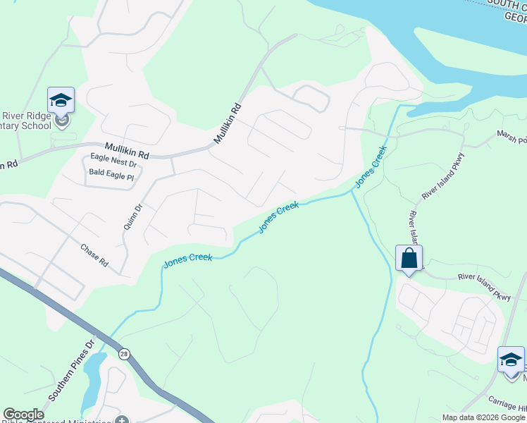 map of restaurants, bars, coffee shops, grocery stores, and more near 4092 Quinn Drive in Evans