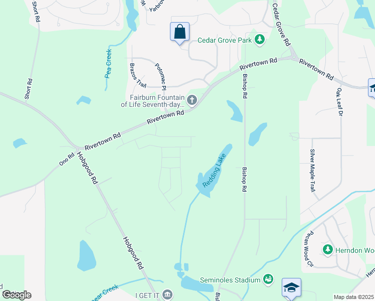 map of restaurants, bars, coffee shops, grocery stores, and more near 7748 Plymouth Drive in Fairburn