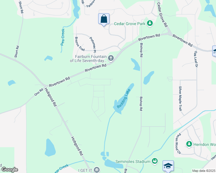 map of restaurants, bars, coffee shops, grocery stores, and more near 7748 Plymouth Drive in Fairburn