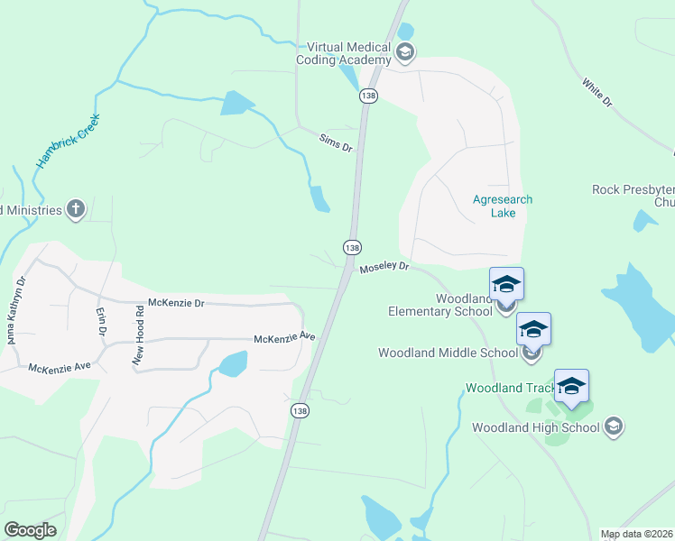 map of restaurants, bars, coffee shops, grocery stores, and more near 70 Troy Jackson Road in Stockbridge