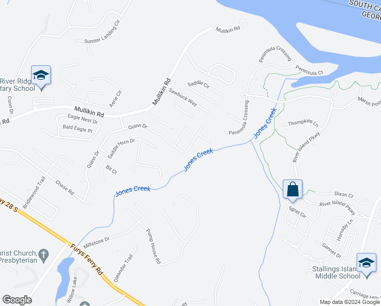 map of restaurants, bars, coffee shops, grocery stores, and more near 4090 Quinn Drive in Evans