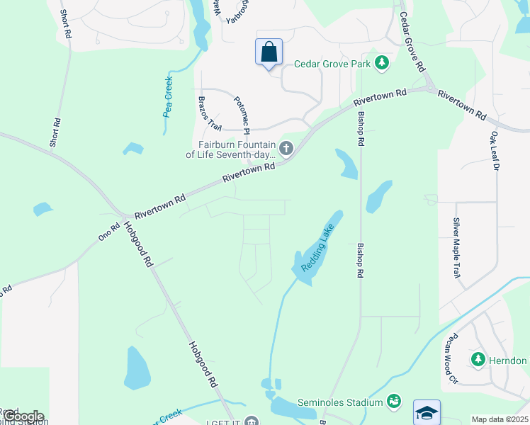 map of restaurants, bars, coffee shops, grocery stores, and more near 7755 Plymouth Drive in Fairburn