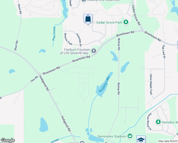 map of restaurants, bars, coffee shops, grocery stores, and more near 7751 Plymouth Drive in Fairburn