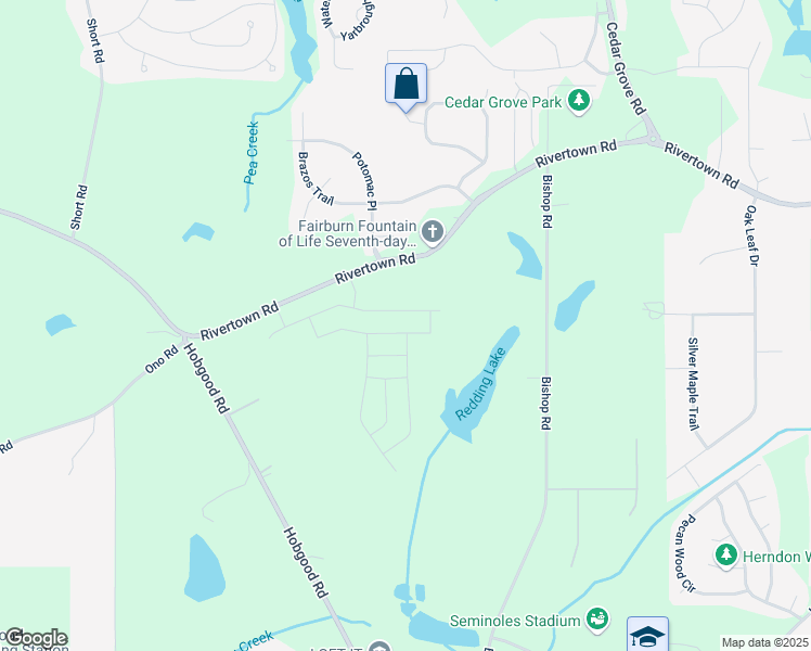 map of restaurants, bars, coffee shops, grocery stores, and more near 7753 Plymouth Drive in Fairburn