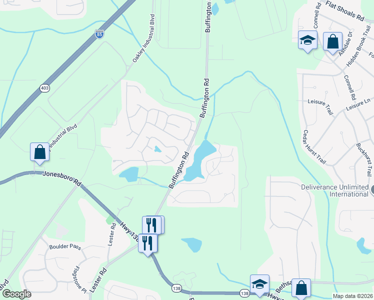 map of restaurants, bars, coffee shops, grocery stores, and more near 5005 Barrington Village Way in Union City