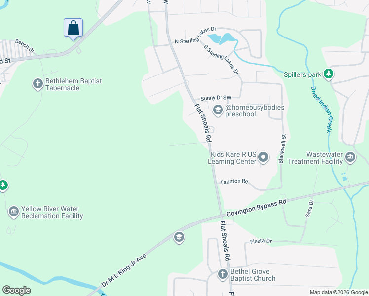 map of restaurants, bars, coffee shops, grocery stores, and more near 65 Bennett Road in Covington