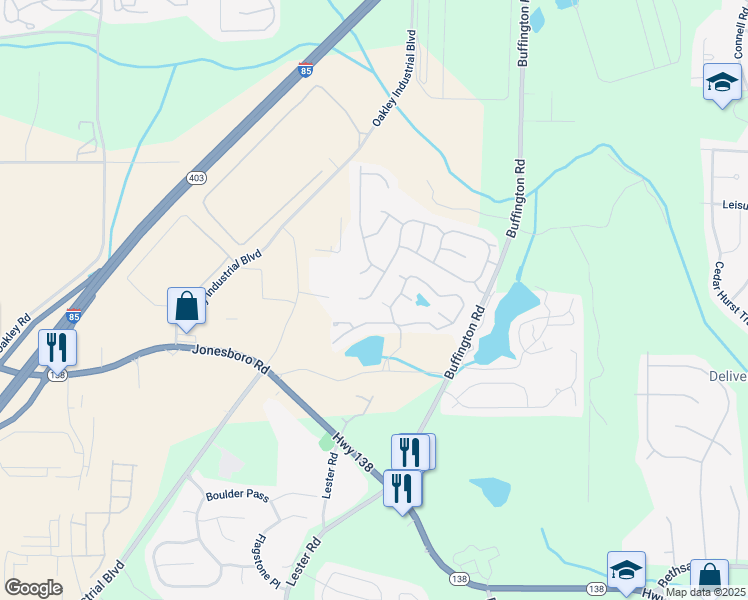 map of restaurants, bars, coffee shops, grocery stores, and more near 5754 Barrington Run in Union City