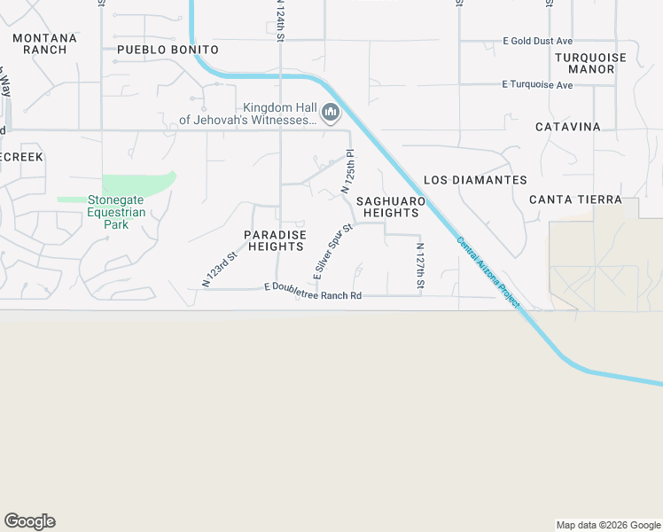 map of restaurants, bars, coffee shops, grocery stores, and more near 12550 East Silver Spur Street in Scottsdale