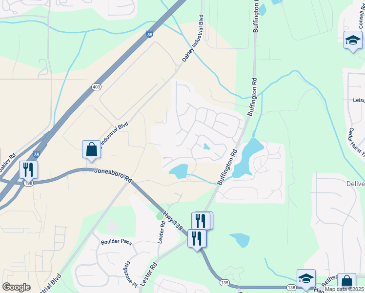 map of restaurants, bars, coffee shops, grocery stores, and more near 5754 Barrington Run in Union City