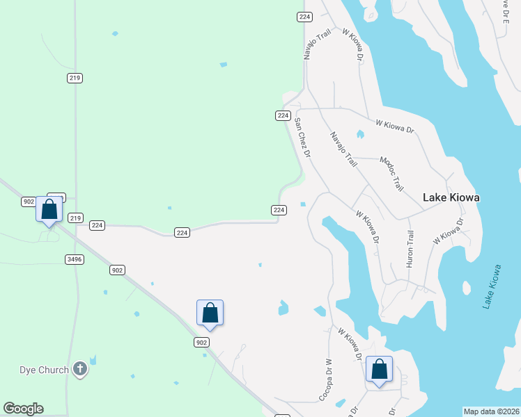 map of restaurants, bars, coffee shops, grocery stores, and more near 665 County Road 224 in Gainesville