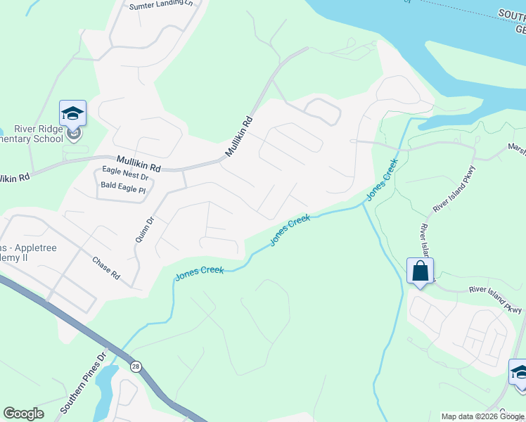 map of restaurants, bars, coffee shops, grocery stores, and more near 4097 Quinn Drive in Evans