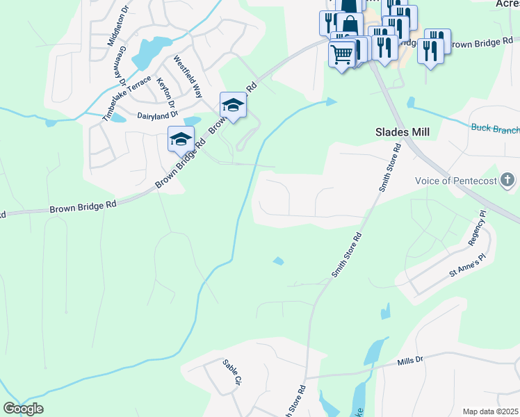 map of restaurants, bars, coffee shops, grocery stores, and more near 175 Heritage Way in Covington