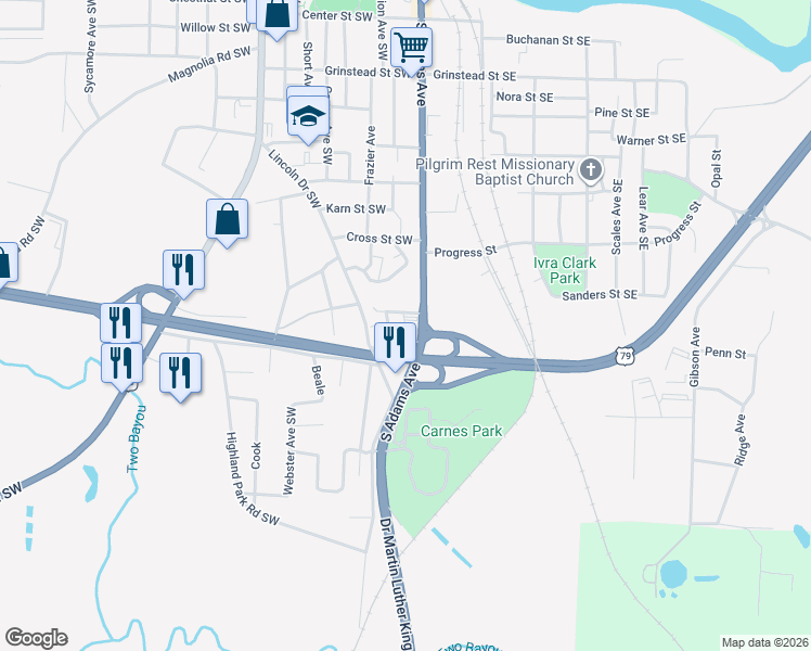 map of restaurants, bars, coffee shops, grocery stores, and more near Ivory Heights in Camden
