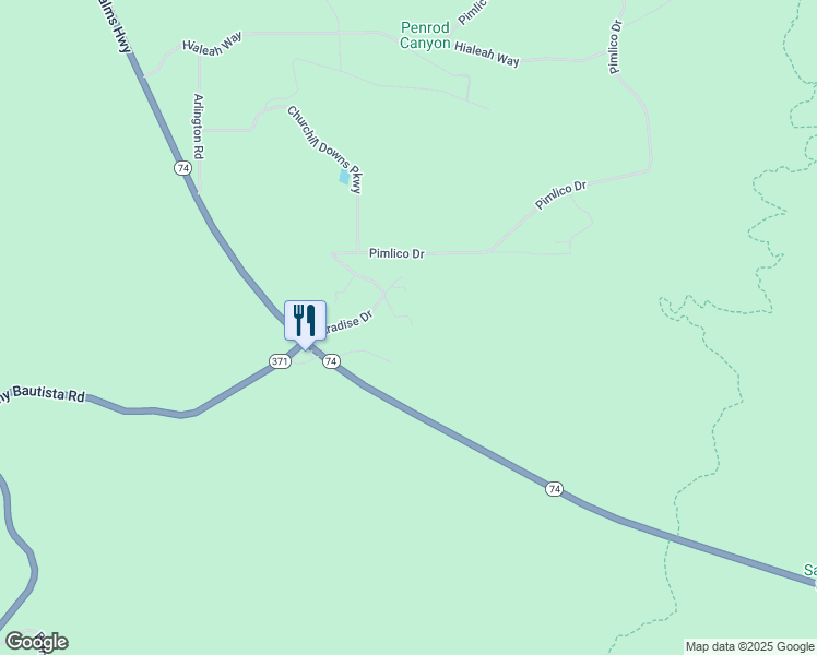 map of restaurants, bars, coffee shops, grocery stores, and more near 62000 Indian Hill Road in Mountain Center