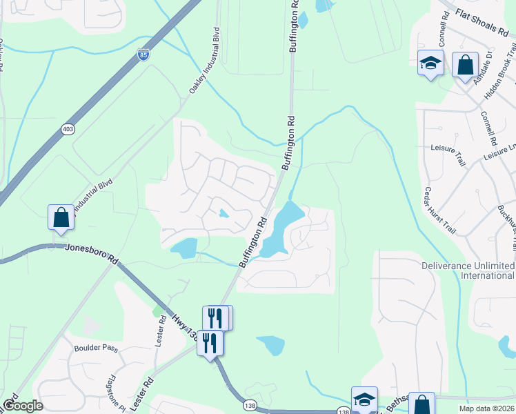 map of restaurants, bars, coffee shops, grocery stores, and more near 5005 Barrington Village Way in Union City