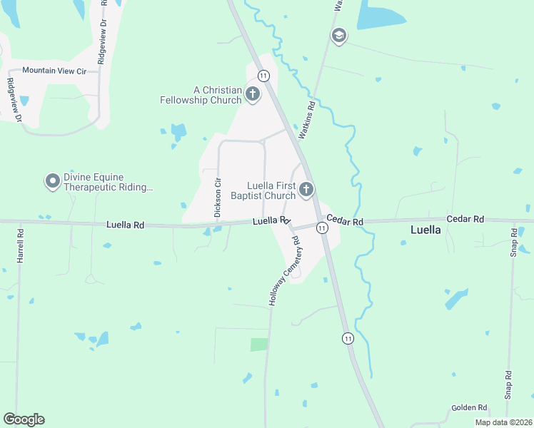 map of restaurants, bars, coffee shops, grocery stores, and more near 3564 Luella Road in Sherman