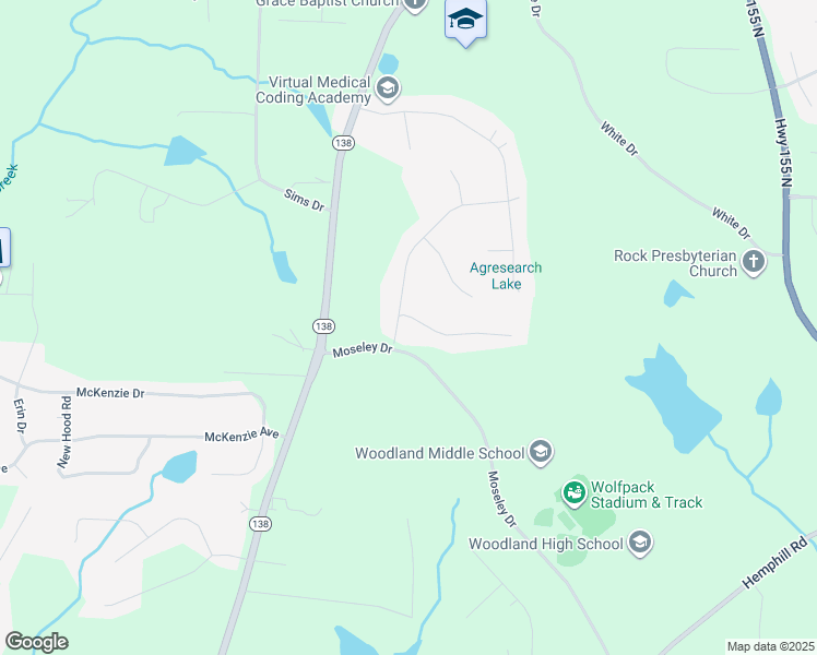 map of restaurants, bars, coffee shops, grocery stores, and more near 385 Golden Acres Drive in Stockbridge