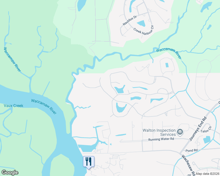map of restaurants, bars, coffee shops, grocery stores, and more near 152 Stonington Drive in Murrells Inlet