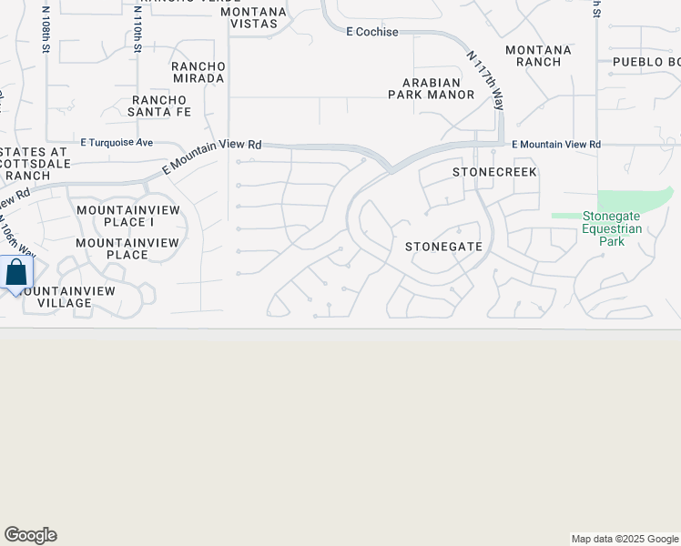 map of restaurants, bars, coffee shops, grocery stores, and more near 11419 East Terra Drive in Scottsdale