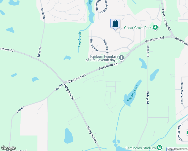 map of restaurants, bars, coffee shops, grocery stores, and more near 7787 Richmond Trail in Fairburn