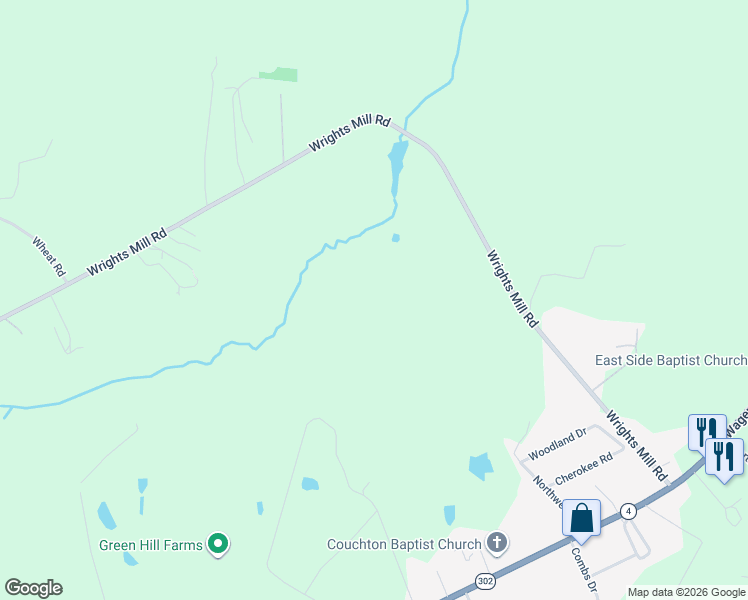 map of restaurants, bars, coffee shops, grocery stores, and more near 1058 Wrights Mill Road in Aiken